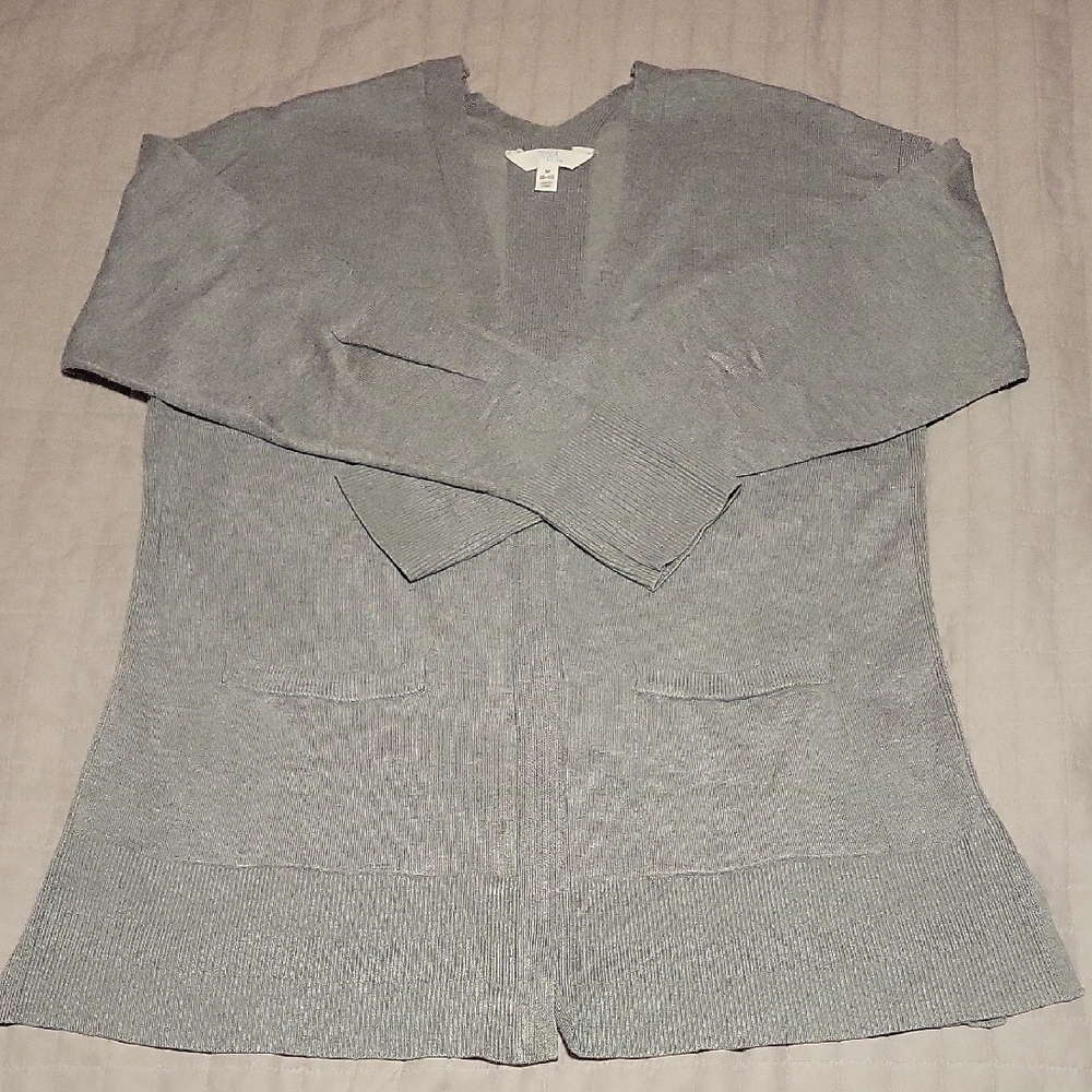 Time and Tru Women's Light Gray Cardigan